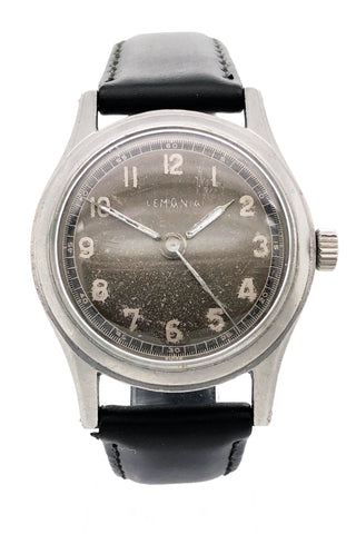 Lemania Military Black - Counting Time Watch Purveyors